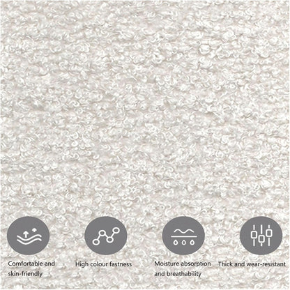 Modern Lamb's Wool Upholstered Bedroom Benches, Modern Tufted Ottoman Stool for Doorway, Living Room, Lock Entryway(White,120 * 40 * 45cm)