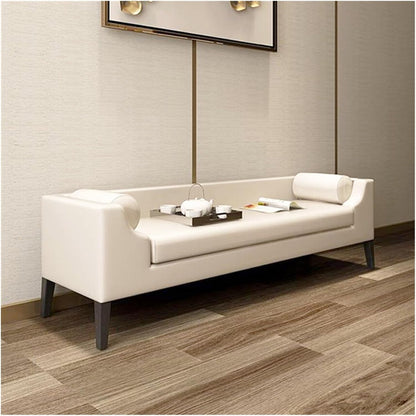 Modern End of Bed Bench for Bedroom,Upholstered Storage Ottoman with Arms Tufted Entryway with for Living Room Entryway(Beige)
