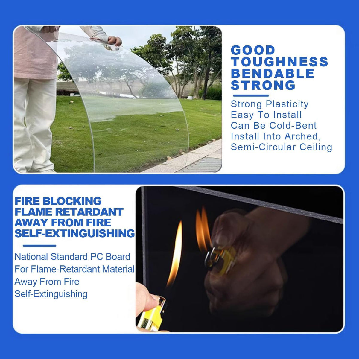 Greenhouse Panels Daylighting Roof Panels Transparent Greenhouse Panel Easy to Bend and Cut for Outdoor Gardens Greenhouses.(Transparent,3.3x29.5ft)