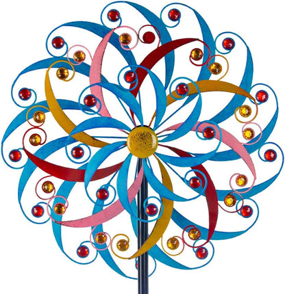 DREAMYSOUL Wind Spinners Outdoor, 20 Inches Dia Extra Large Metal Wind Spinner, Colorful Windmills Kinetic Wind Sculptures and Spinners for Yard Garden Outside Patio Lawn Decor