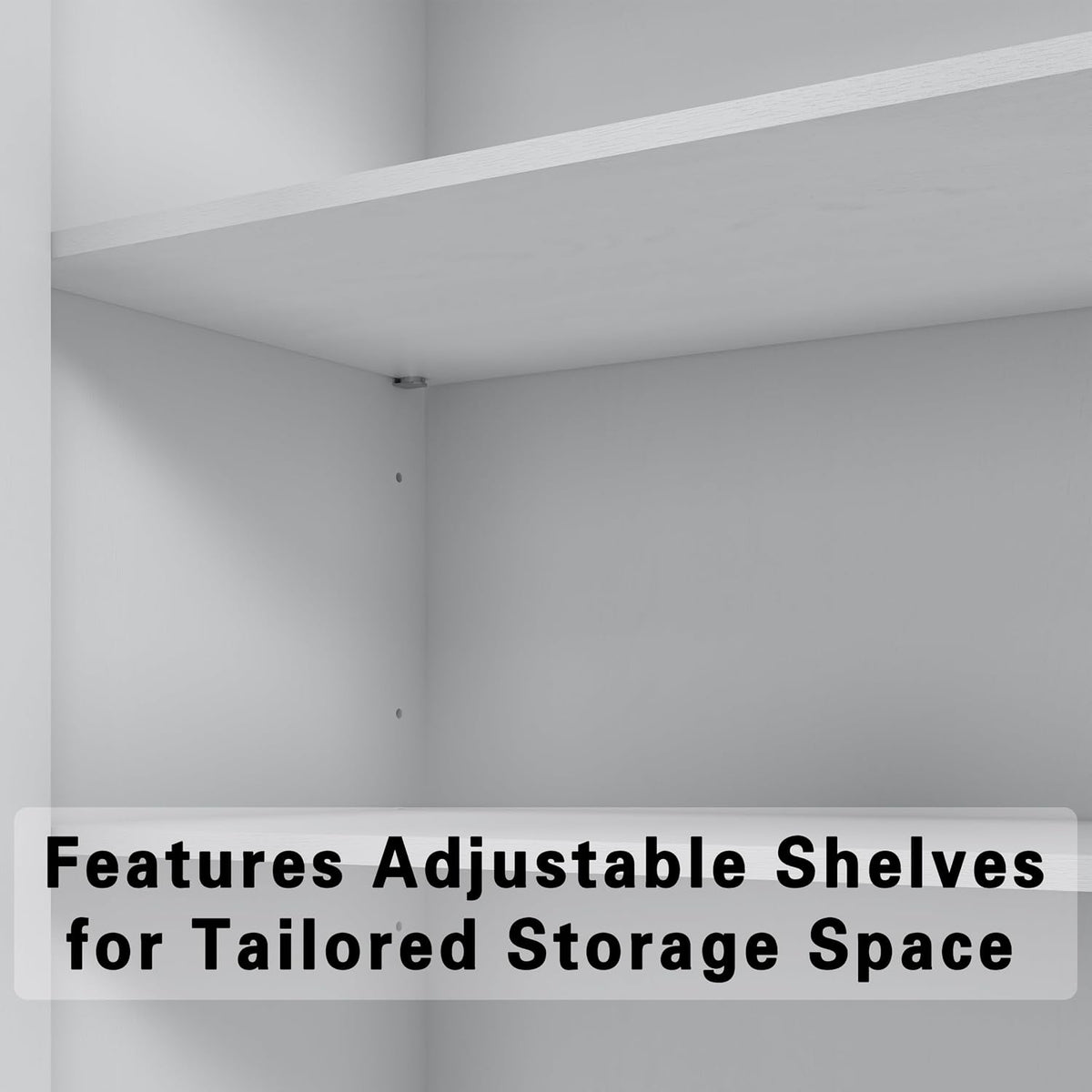 67" Kitchen Pantry Cabinet, 28"W Storage Cabinet for Kitchen, Living Room | 67" x 28" x 15" size, 4 adjustable shelves, engineered wood, anti-tip compatible, Shaker doors, White
