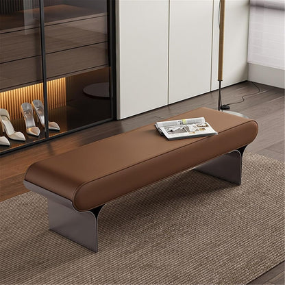 Modern Wooden Bench at The Foot of The Bed Long Beside The Suitable for Bedroom and Walk-in Closet Entryway(Medium)