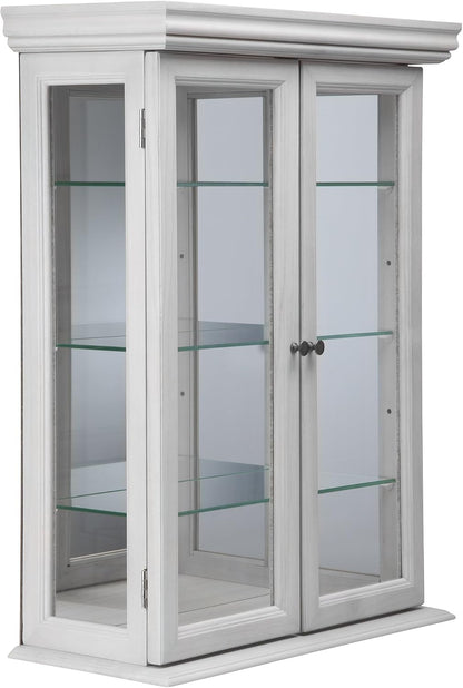 Design Toscano Country Tuscan Wall Curio Display and Storage Cabinet, 20 Inches Wide, 7 Inches Deep, 26 Inches High, Lily White
