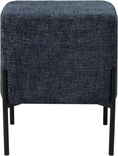 Get Set Style Square Foot Stool, Modern Linen Vanity Stool Chair Upholstered Foot Rest Sofa Side Foot Stool Ottoman Seat for Living Room, Bedroom, Entry, Hallway, Office