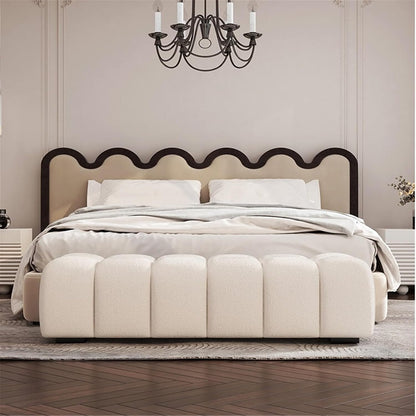 Modern Fabric Bed end Bench Long Bedroom Tatami Mat Dressing Room Sofa Wooden Shoe Changing Stool Entryway(XS)