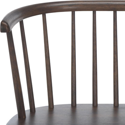 SAFAVIEH Furniture - Blanchard Spindle Bench - Dark Walnut - Solid Wood - Classic Windsor Design - Ideal for Entryway, Bedroom, Dining Room, 17.8" Seat Height (BCH8500G)
