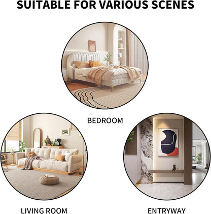 45.6 Inch Velvet Storage Bench Upholstered Tufted Settee Ottoman Bench with Storage, Bed End Bench with Soft Close Lid, for Bedroom, Living Room, Entryway, Rectangular Accent Bench, Beige