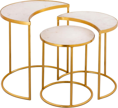 First of a Kind Side Table in Gold Iron