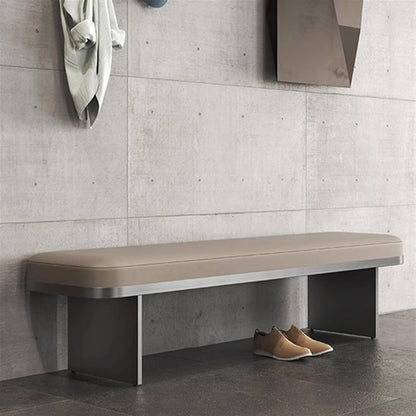 Modern Stainless Steel Footstool Household Sofa Bedside Stool Dining Chair High-Grade Shoeshine Bench Long Entryway(120 * 40 * 40cm)