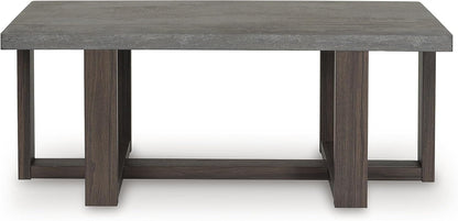 Signature Design by Ashley Dynnford Industrial Water Stain Resistant Table, Set of 3, Gray & Dark Brown