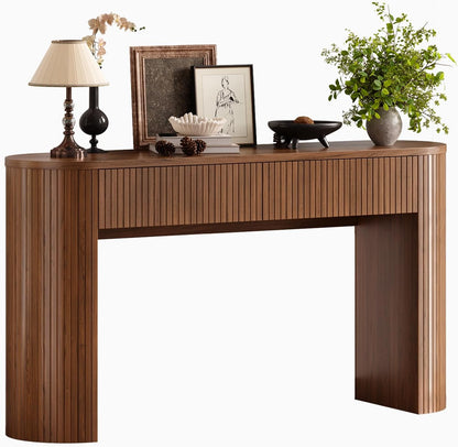 ONBRILL 55 Inch Console Table with 2 Drawers, Entryway Tables with Storage