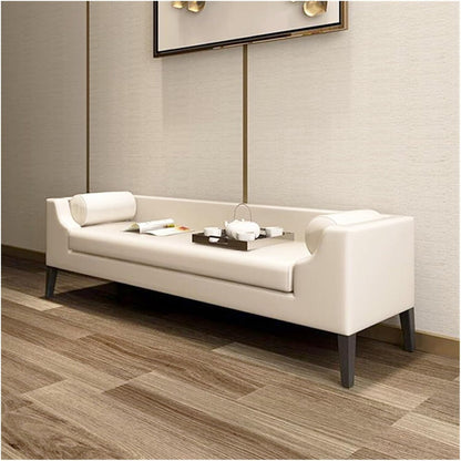 Modern End of Bed Bench for Bedroom,Upholstered Storage Ottoman with Arms Tufted Entryway with for Living Room Entryway(Beige)