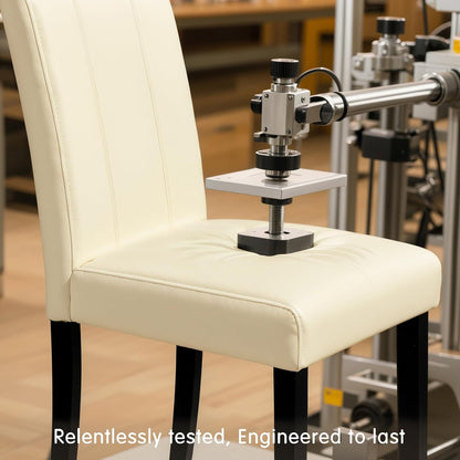 SyMax Dining Chairs Set of 6, Faux Leather Upholstered Dining Room Chairs, Modern Parsons Kitchen Chairs with Wood Legs, Cream(Only Chairs)