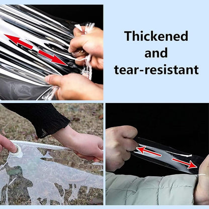 Clear Tarps with Grommets 14 Mil Clear PVC Tarp 400g/m² Thickened Tear Resistant, for Camping, Plants Greenhouse, Cars, Patio (10' X 12')
