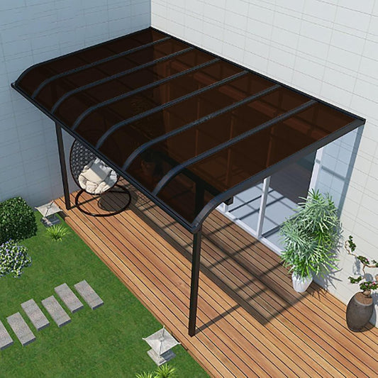 Daylighting Roof Panels Outdoor Sunshade Canopy Panels Greenhouse Panels Not Easy to Deform Easy to Assemble for Outdoor Shed Panels.(Brown,6x26.2ft)