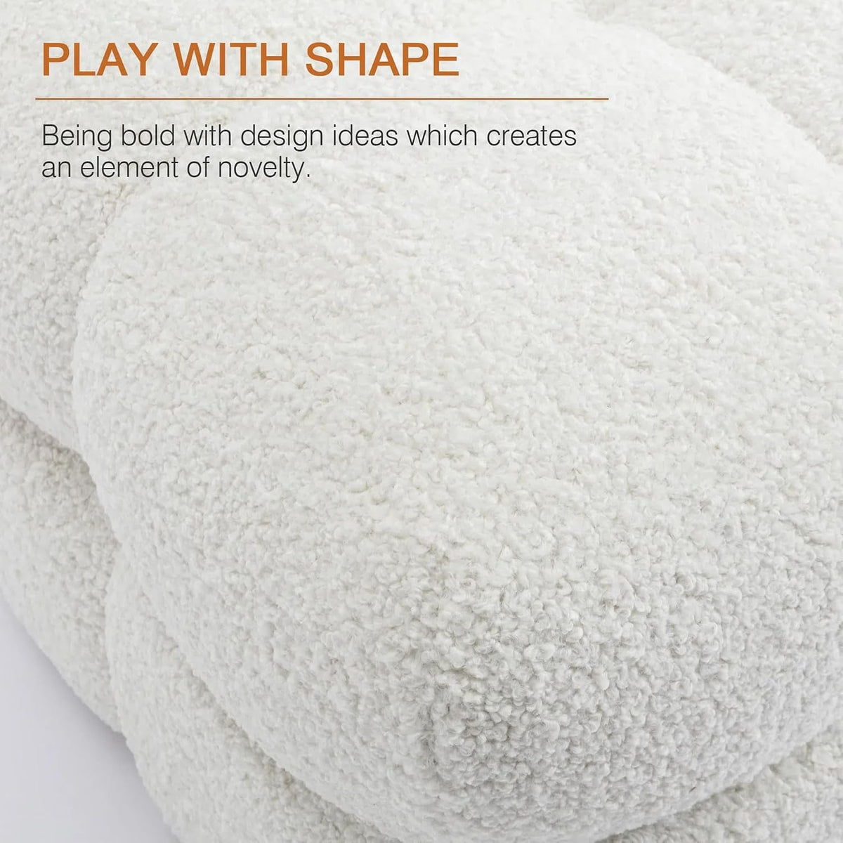 Zesthouse Square Pouf Ottoman Footstool, Modern Vanity Chair for Bedroom