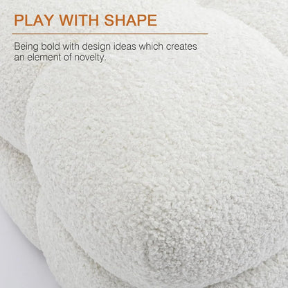 Zesthouse Square Pouf Ottoman Footstool, Modern Vanity Chair for Bedroom