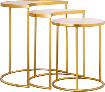 First of a Kind Side Table in Gold Iron