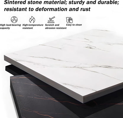 Zfmnoyev Long Accent Stone Top Narrow Console Table | Modern Half-Moon Accent Display Furniture, Narrow Sofa Tables for Foyer Living Room Hallway(Gold-C,100x30x80cm)