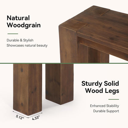 Solid Wood Console Table for Entryway, 70.9-Inch Extra Long Farmhouse Sofa Table Behind Couch, for Living Room, Foyer, Hallway, Entrance, Rustic Brown