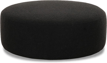 Tov Furniture Broohah Black Boucle Ottoman