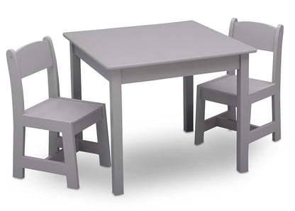 Delta Children MySize Deluxe Toy Box - Greenguard Gold Certified, Bianca White & MySize Kids Wood Table and Chair Set (2 Chairs Included) - Ideal for Arts & Crafts