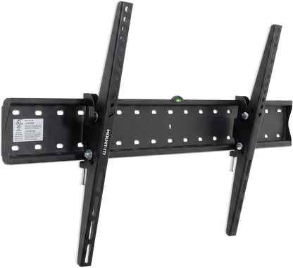 Mount-It! UL Certified Tilting TV Wall Mount for Most 43-90 Inch Flat Screen TVs, Heavy Duty Wall Mount TV Bracket Max VESA 800x400, Holds up to 110 lb, Tilting Display Bracket Fits 70, 80, 90 inch