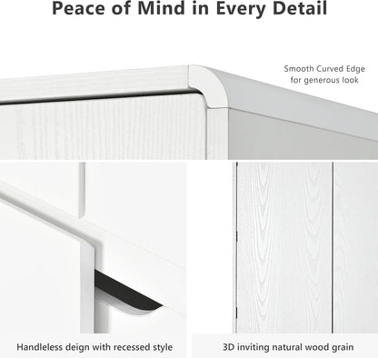 72" Tall Pantry Cabinet with 8 Door Shelves, 250lb Heavy Duty Storage Cupboard with Drawer, Modern Farmhouse Organizer for Office & Dining, White