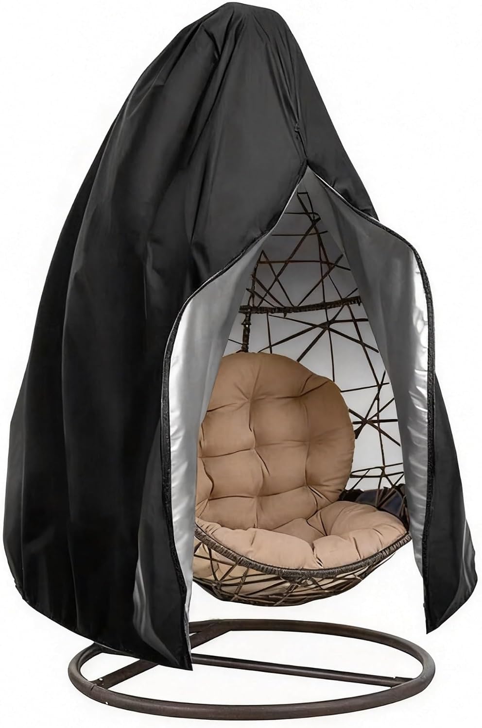 Heavy-Duty 210D Oxford Swing Cover-Waterproof UV-Resistant and Windproof Hammock with Drawstring(Nozipper(115cm*190cm))