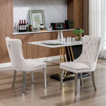 Glass Dining Table Set for 4, Modern 36" Round Kitchen Table with 4 Velvet Dining Chairs and Silver Cross Metal Legs, Modern Circle Dinner Table Set, 5 Piece Dining Set for Kitchen