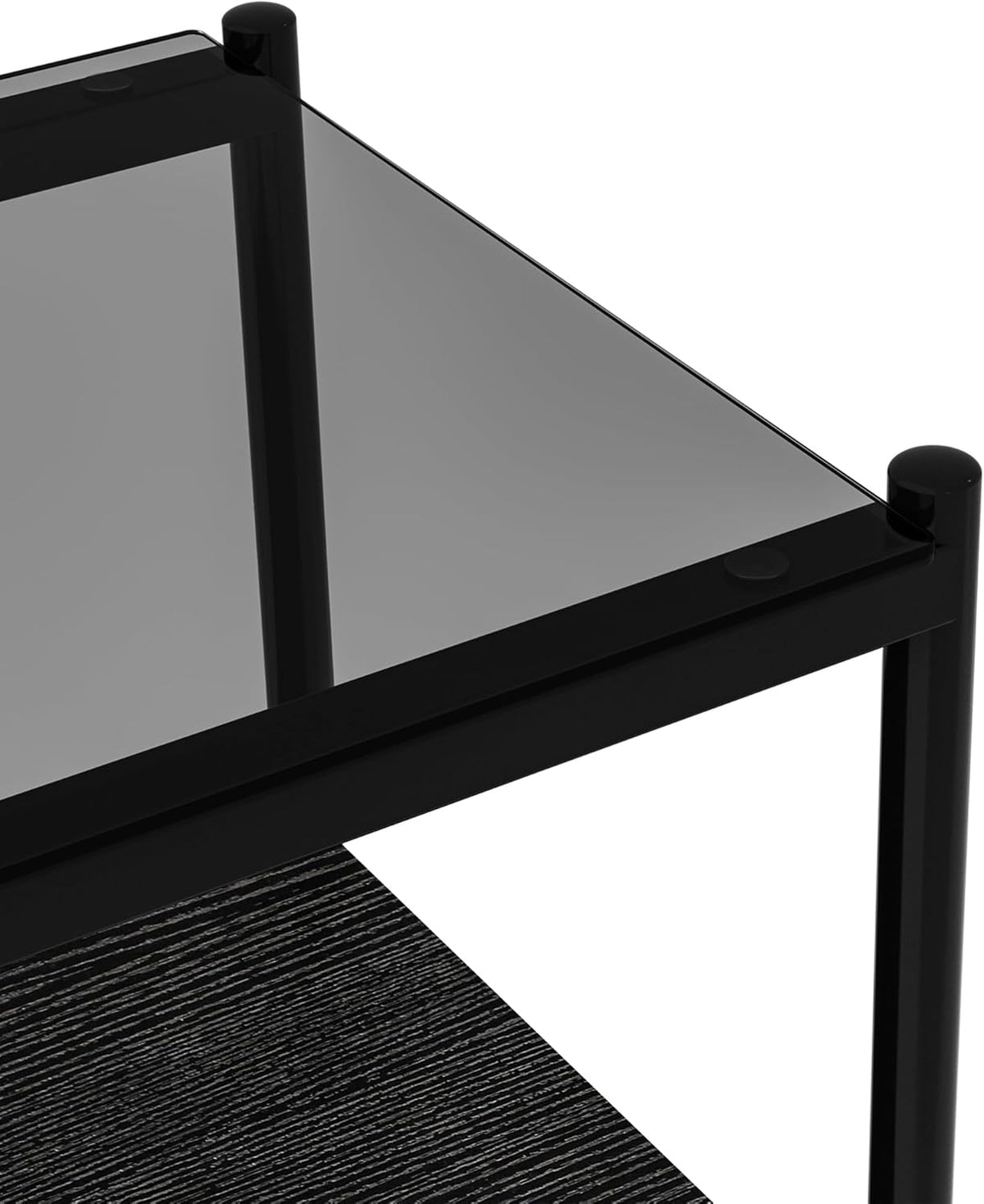Glass end Table Set of 2,Living Room Glass Side Table,Glass Bedside Table,Suitable for Living Room, Bedroom