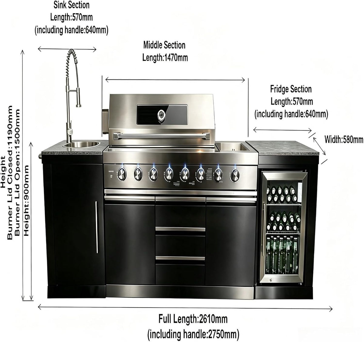 Outdoor Kitchen Cabinet, Outdoor Cooking Station Storage Island | Backyard Kitchen Island For Patio And Garden, Outdoor Kitchen Set With Cabinet Storage Design For Home Dining And Gatherings