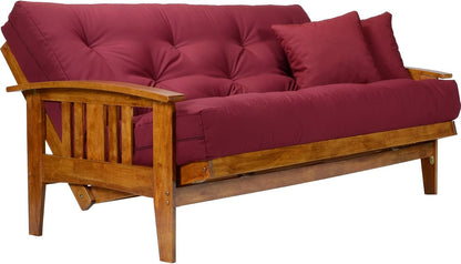 Nirvana Futons Westfield Futon Frame - Queen Size (Frame Only), Solid Hardwood in Heritage Finish