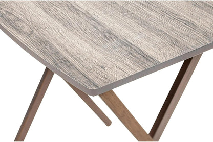 Modern Indoor XL Oversized Folding Tray Table – Rustic Gray Portable Laptop Snack TV Dinner Stand for Living Room, Bedroom, Home Office, Dorm & Reading Nook, 23.5 x 18 x 26 Inches