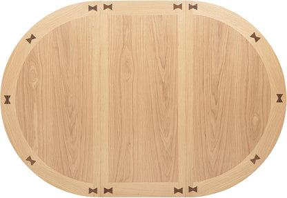 Coaster Home Furnishings - LAVON - Wood - Oval Extendable Dining Table with 18-Inch Extension Leaf, Storage Shelf & Closed Storage - Kitchen & Dining Room - 60-Inch - Light Oak - 106620