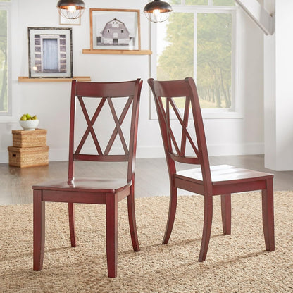 Inspire Q Eleanor X Back Wood Dining Chair (Set of 2) by Classic Dining Chairs Antique White Wood