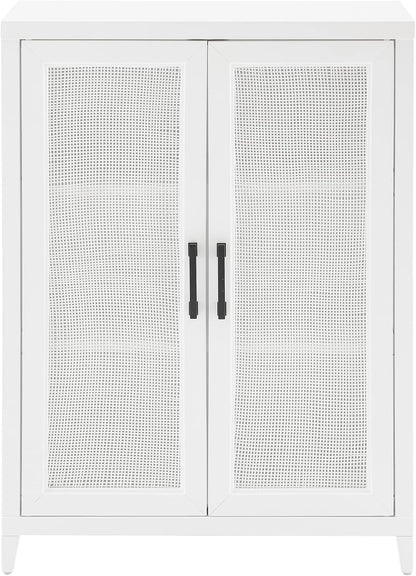 Crosley Furniture Milo Stackable Pantry Storage Cabinet with Shelves, Kitchen, Dining, or Laundry Room, White