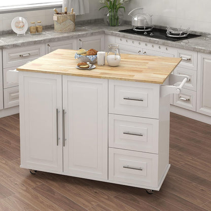 Kitchen Island with Extensible Table