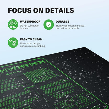 iPower 48" x 20" Waterproof Durable Seedling Heat Mat Warm Hydroponic Plant for Indoor Gardening Germination Starting