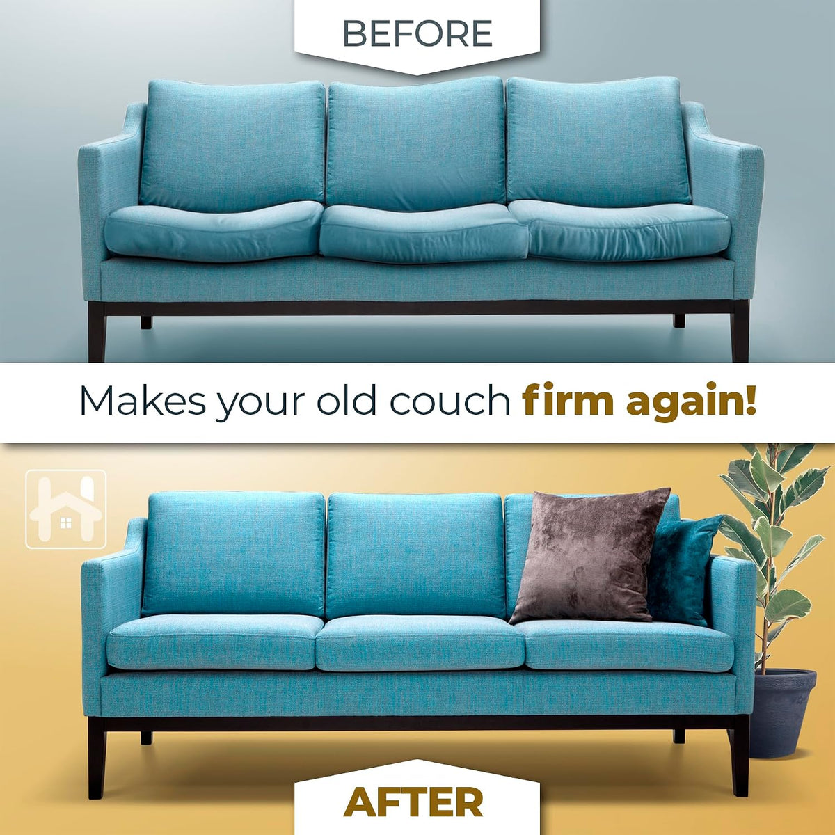 Golden Home Essentials Heavy Duty Couch Support for Sagging Cushions – 23in x 72in Extra Wide Sofa Cushion Board - Anti-Slip Sofa Cushion Support Board | Breathable Material