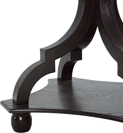 Christopher Knight Home Eudora 25" Small End Table, Hourglass Design Accent Table with Lipped Tabletop, French Country Furniture, Wooden Small Coffee Table, Living Room Side Table, Black + Natural