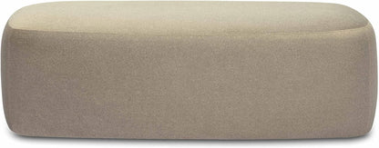 Tov Furniture Graceland Taupe Faux Mohair Bench