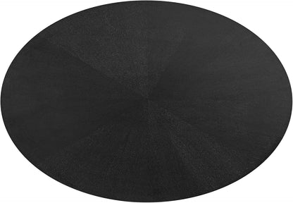 Modway Crossroads 63" Oval Wood Dining Table, Wood Veneer, Seats 6, Easy to Assemble in Black