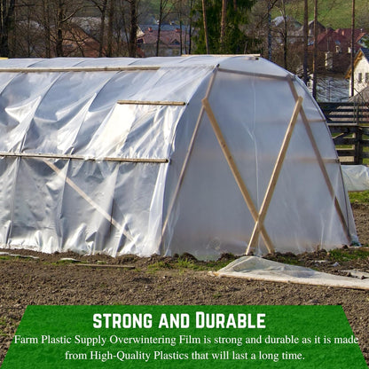 Farm Plastic Supply - 6 Mil White Plastic Sheeting - Overwintering Film, 6 Mil White Plastic Film, Greenhouse Plastic, Durable Plastic Sheeting (16' x 150')