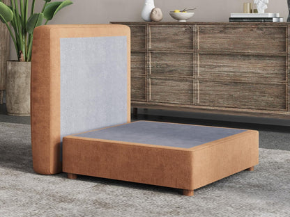 EASE MOOSE Ottoman Module for Chenille Modular Sectional Sofa, Sectional Couch Ottoman,Brown