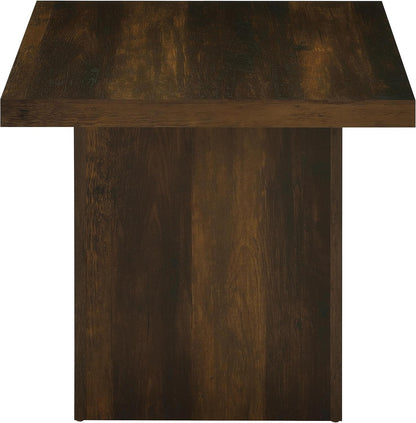 Coaster Home Furnishings - Devar - Wood - Square End Table with Thick Top, Plinth Base, and Blocky Frame - Living Room - 23.5-Inch - Dark Pine - 710887