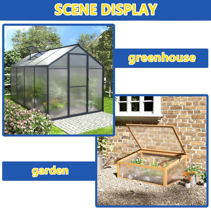 Polycarbonate Greenhouse Panels, Twin-Wall Polycarbonates Sheet, Clear Polycarbonate Panels for Greenhouse,Outdoor Garden, Plant Stand Roof (47.2''H x 23.6''W x 0.16''T, 24)