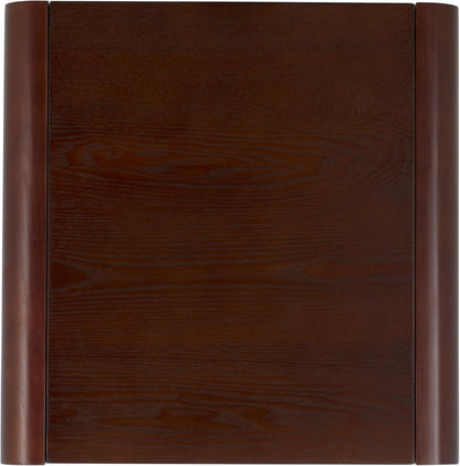 SAFAVIEH Home Collection Omara Walnut Brown 1-Shelf Square Accent Side Table