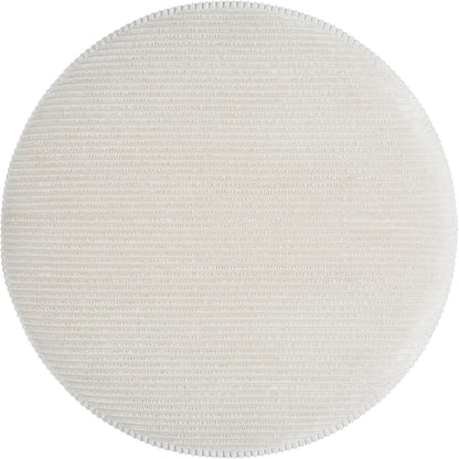 Merax 30.25" Modern Upholstered Round Corduroy Ottoman, Multifunctional Extra Seat, Side Table, Foot Rest, Stuffed Pouf Footstool for Living Room Bedroom, Beige