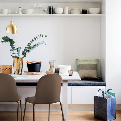 2xhome Set of 2 Modern Stackable Armless Dining Chairs | Plastic Shell Seat with Metal Legs | Indoor or Outdoor Use | Home Kitchen Patio, Brown